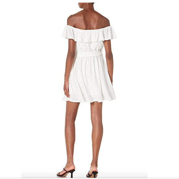 BCBGeneration Women's Knit White Off-the-shoulder Dress Size XXS - Picture 2 of 9